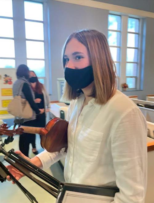 Student violin player